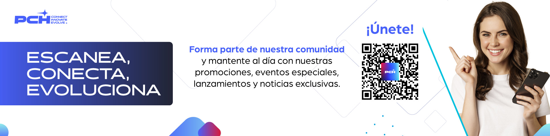 Únete a la comunidad PCH – Escanea, Conecta, Evoluciona