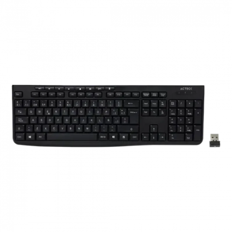 TECLADO ACTECK INALAMBRICO MULTIMEDIA NEGRO AC-913973