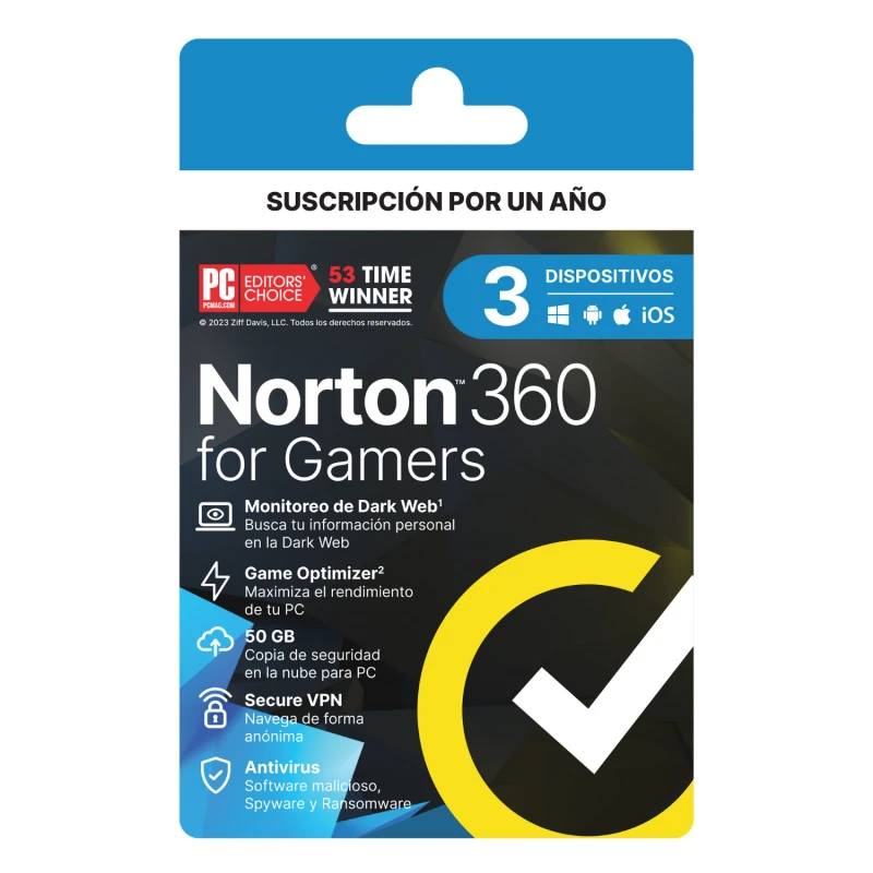 NORTON 360 FOR GAMERS 3 DISPOSITIVOS 1 AÑO (21436201)
