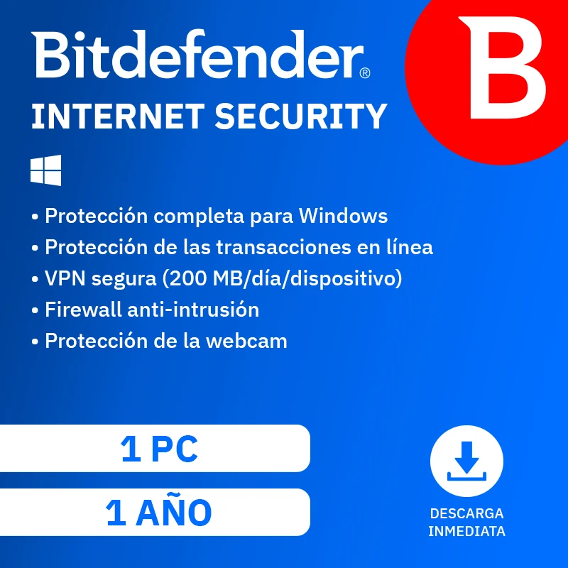 BITDEFENDER ESD INTERNET SECURITY 1YR 1USR (TMBD-418)