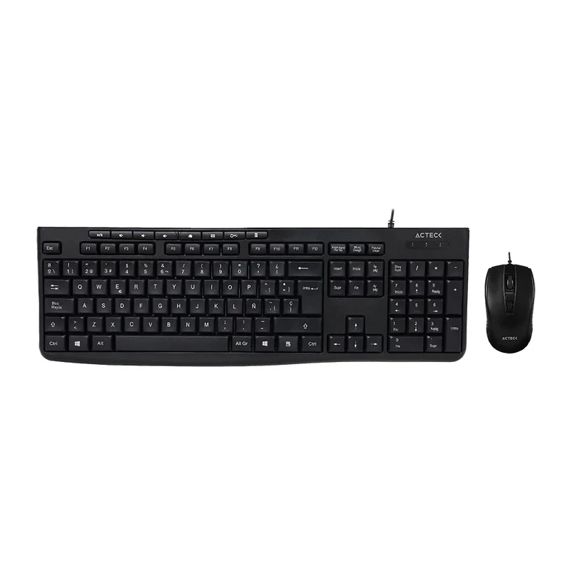 KIT DE TECLADO Y MOUSE ACTECK CREATOR PRIME MK455 ALAMBRICO USB NEGRO