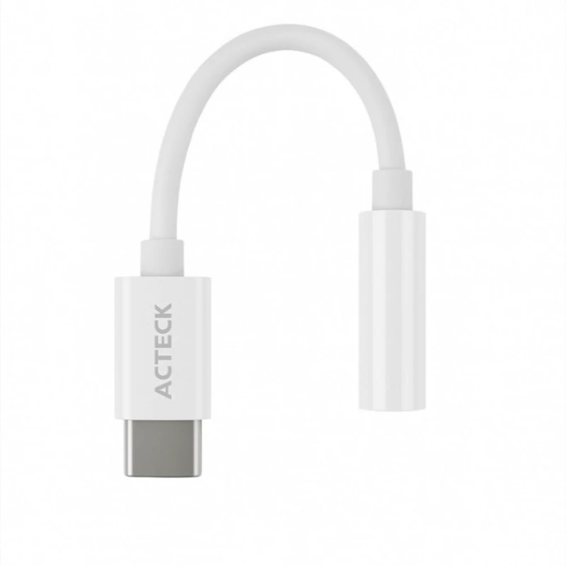 ADAPTADOR ACTECK DE AUDIO SHIFT PLUS AA405 3.5MM HEMBRA USB C MACHO BLANCO