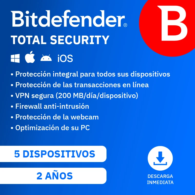 BITDEFENDER ESD TOTAL SECURITY MD 2YR 5USR (TMBD-309)