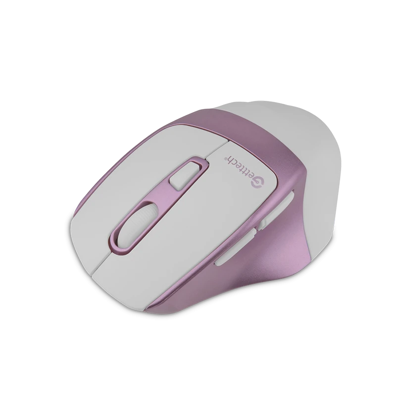 MOUSE INALAMBRICO GETTTECH 6D DE OFICINA (BLANCO/ROSA) GGM-STDBW-01-PK