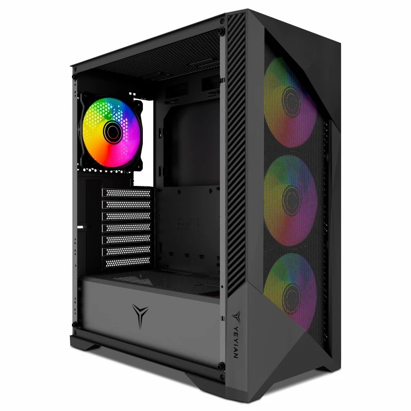GABINETE GAMER YEYIAN EDGE MID TOWER ARGB ATM, M-ATX (YCM-APEDG-G1)