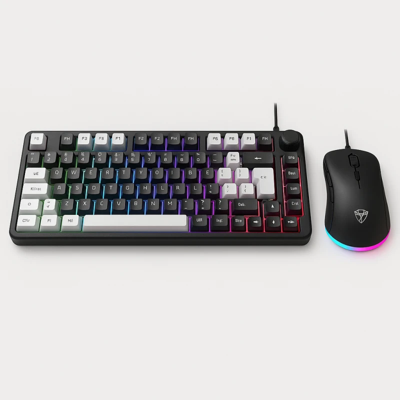 KIT DE TECLADO Y MOUSE GAMER BALAM RUSH SQUAD CONQUEST KG515 ALAMBRICO USB NEGRO