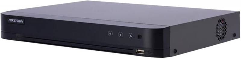 DVR HIKVISION 8 CANALES TURBOHD+4 CANALES IP 5MP LITE 1 BAHÍA DISCO DURO