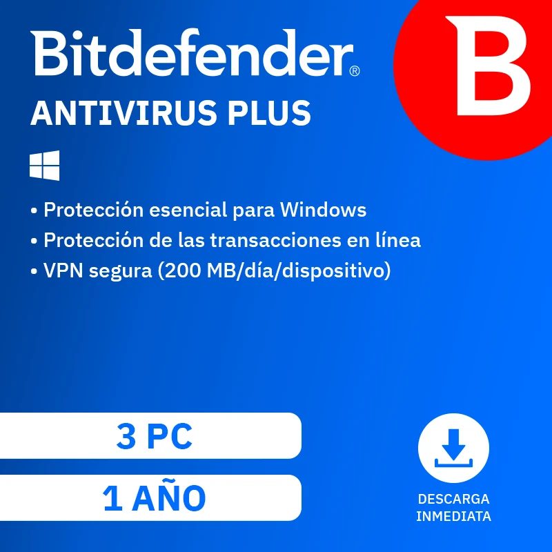 BITDEFENDER ESD ANTIVIRUS PLUS 1YR 3USR (TMBD-415)
