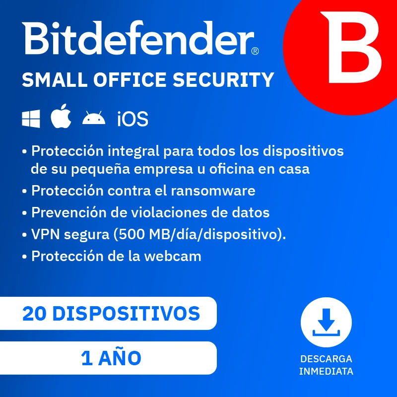 BITDEFENDER ESD SMALL OFFICE SECURITY 1YR 20 USR 1 SERVER (TMBD-354)